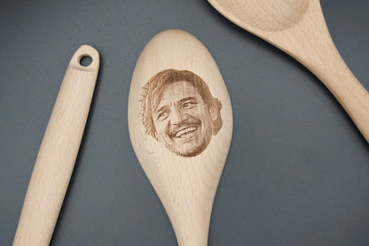 Nicolas Cage & Pedro Pascal Wooden Spoons – Funny Gift Set