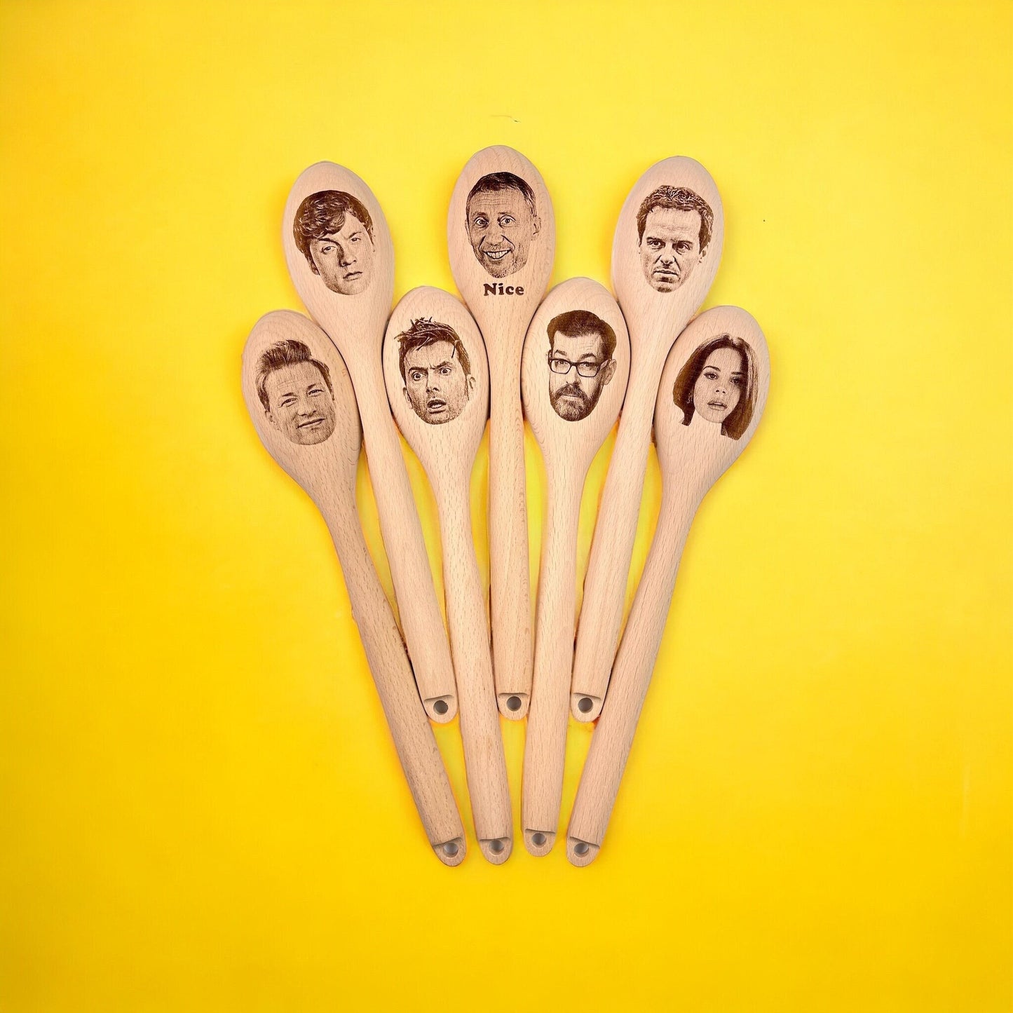 UPLOAD YOUR PHOTO - Any Face on a Wooden Spoon – Unique & Funny Personalised Gift