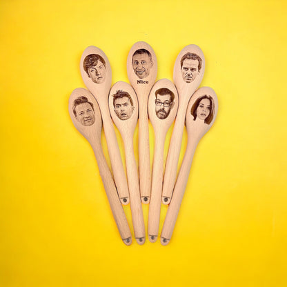 UPLOAD YOUR PHOTO - Any Face on a Wooden Spoon – Unique & Funny Personalised Gift