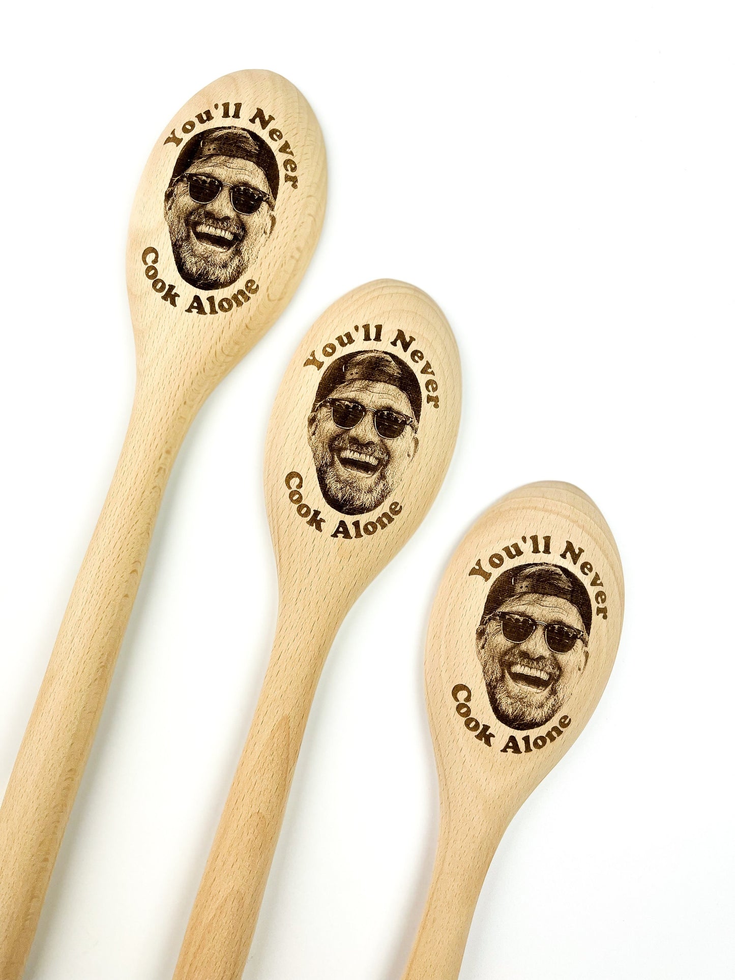 Jürgen Klopp Wooden Spoon – Funny Gift - "You’ll Never Cook Alone"