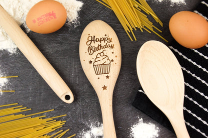 Happy Birthday Wooden Spoons, For Personal or Business Use, Birthday Shoot Prop etc