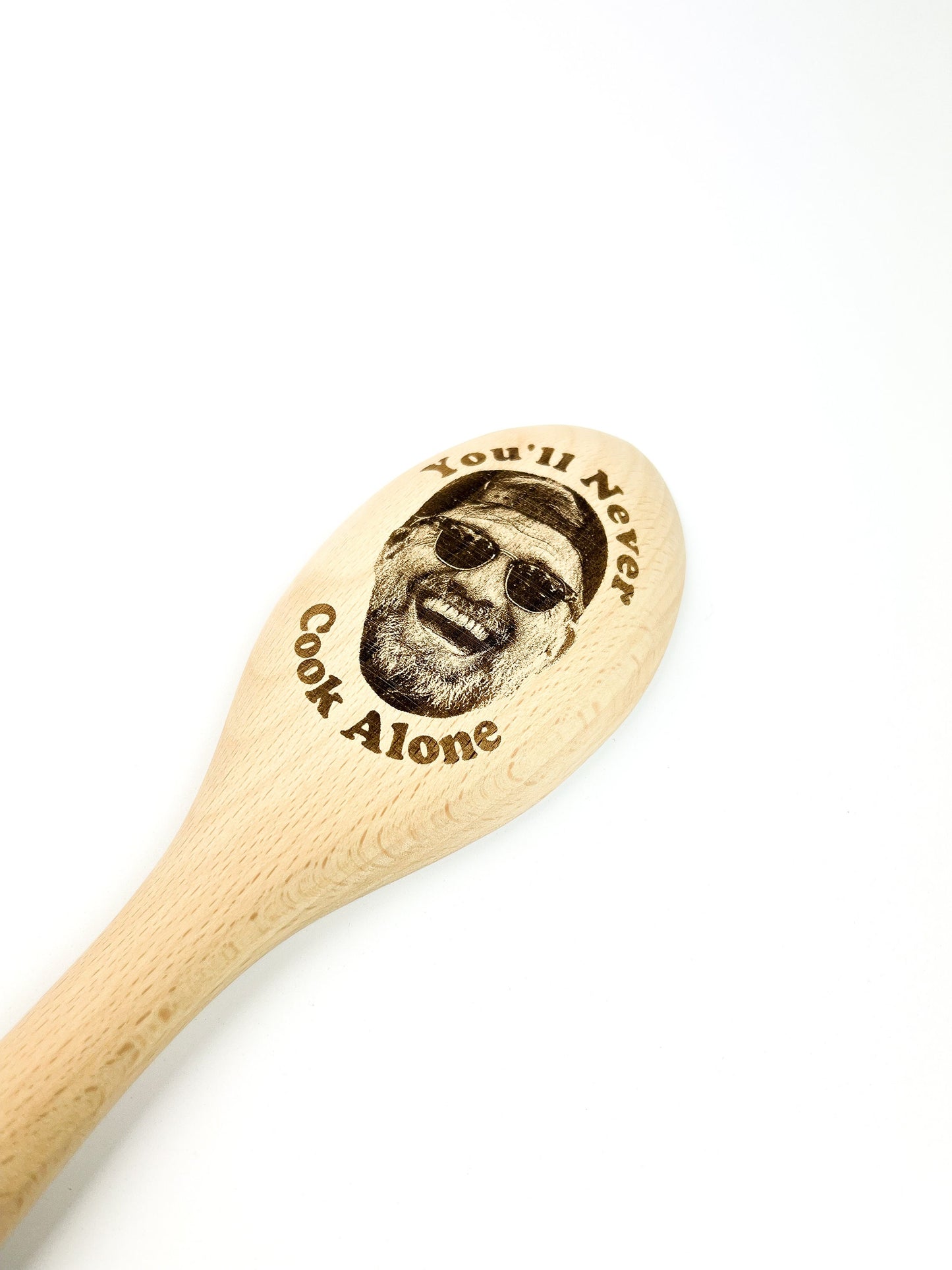 Jürgen Klopp Wooden Spoon – Funny Gift - "You’ll Never Cook Alone"