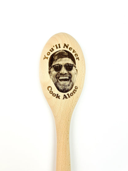 Jürgen Klopp Wooden Spoon – Funny Gift - "You’ll Never Cook Alone"