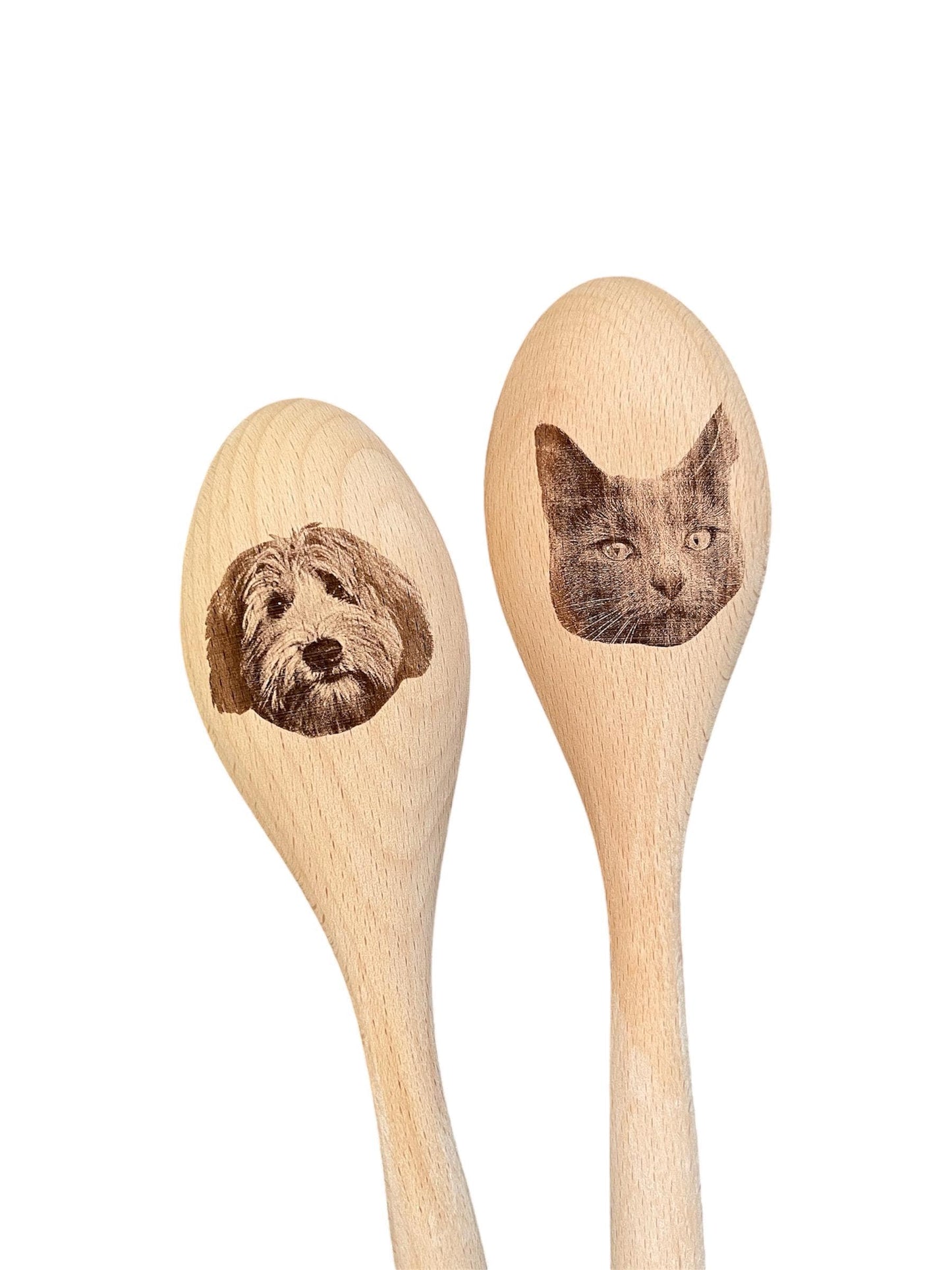 Custom Pet Face on a Wooden Spoon – Unique & Funny Personalised Gift