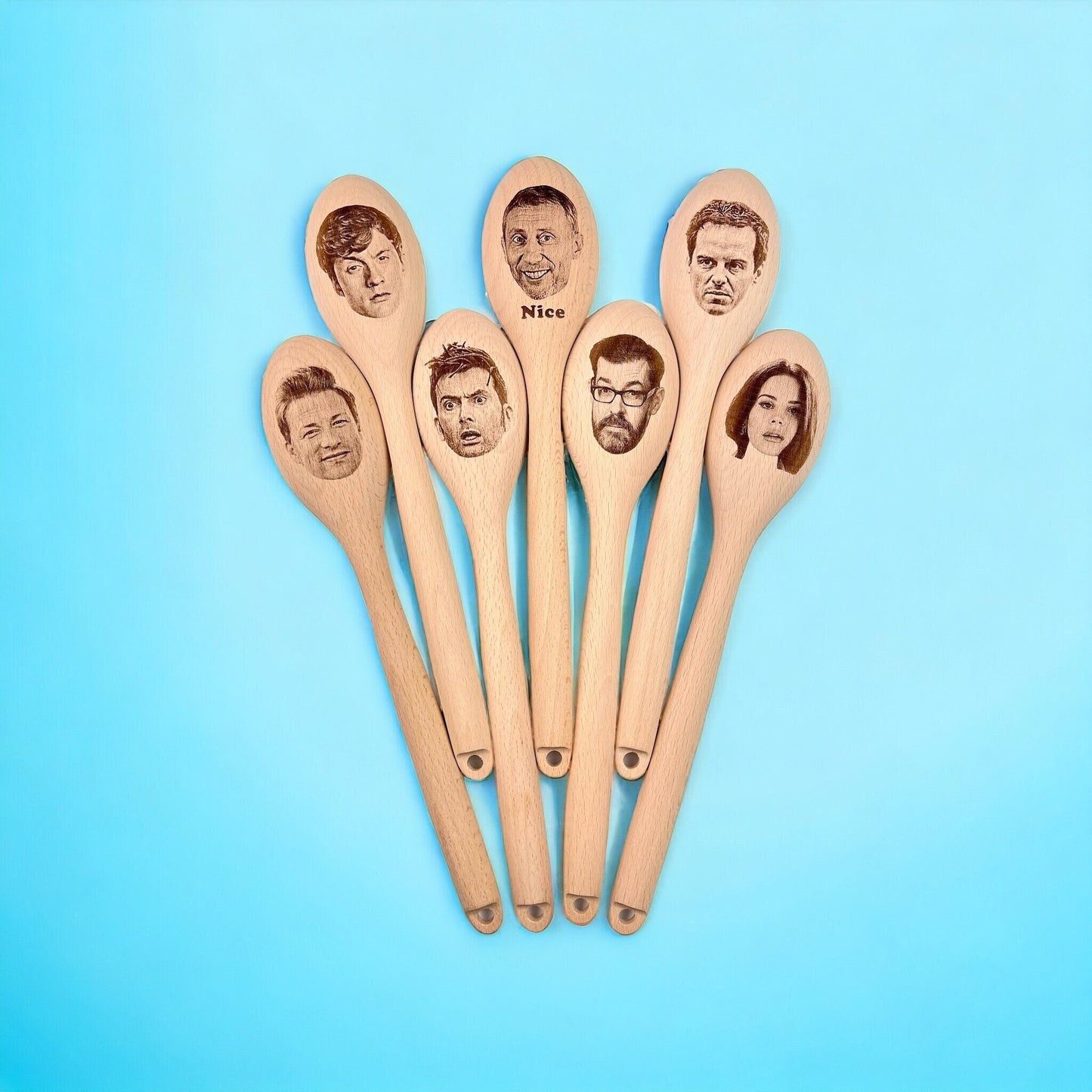 UPLOAD YOUR PHOTO - Any Face on a Wooden Spoon – Unique & Funny Personalised Gift